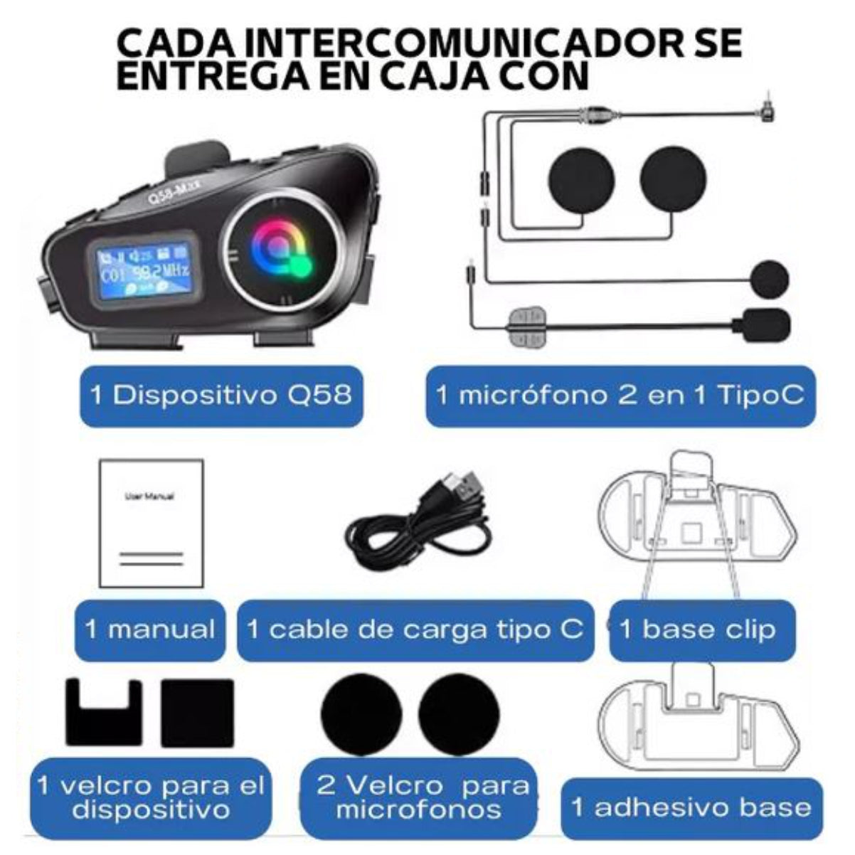 INTERCOMUNICARDOR Q58 MAX- COMBO 2 UNIDADES.